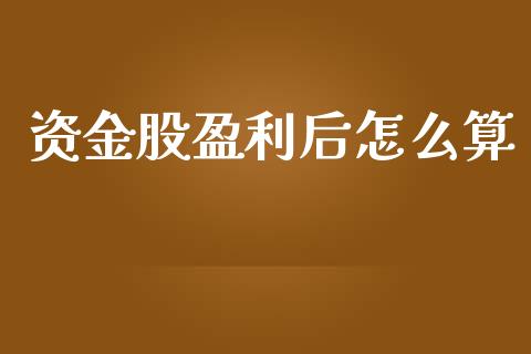 资金股盈利后怎么算_https://wap.sdxiaoxijinshu.com_期货_第1张
