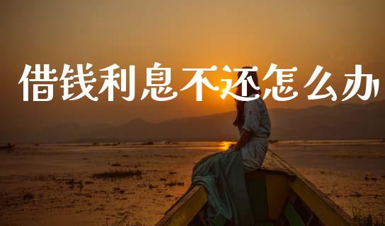 借钱利息不还怎么办_https://wap.sdxiaoxijinshu.com_理财_第1张
