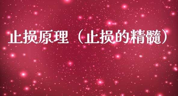 止损原理（止损的精髓）_https://wap.sdxiaoxijinshu.com_财经_第1张