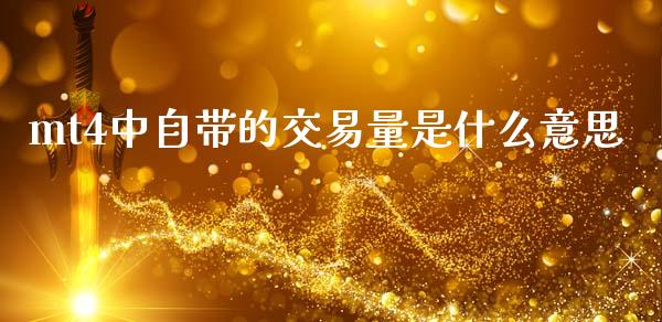 mt4中自带的交易量是什么意思_https://wap.sdxiaoxijinshu.com_财经_第1张