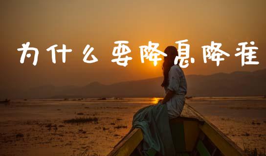 为什么要降息降准_https://wap.sdxiaoxijinshu.com_财经_第1张
