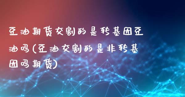 豆油期货交割的是转基因豆油吗(豆油交割的是非转基因吗期货)_https://wap.sdxiaoxijinshu.com_财经_第1张
