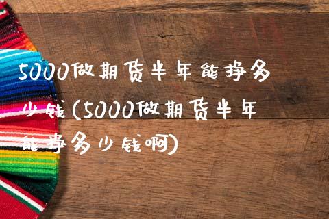 5000做期货半年能挣多少钱(5000做期货半年能挣多少钱啊)_https://wap.sdxiaoxijinshu.com_期货_第1张