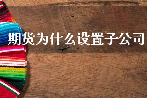 期货为什么设置子公司_https://wap.sdxiaoxijinshu.com_期货_第1张