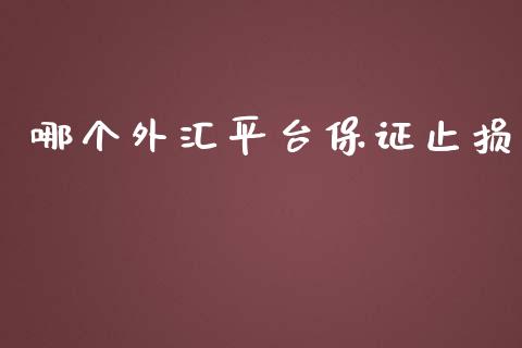 哪个外汇平台保证止损_https://wap.sdxiaoxijinshu.com_财经_第1张