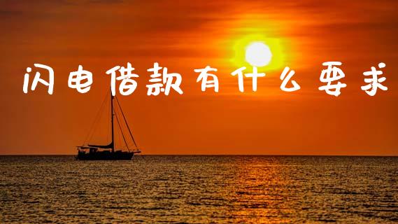 闪电借款有什么要求_https://wap.sdxiaoxijinshu.com_理财_第1张