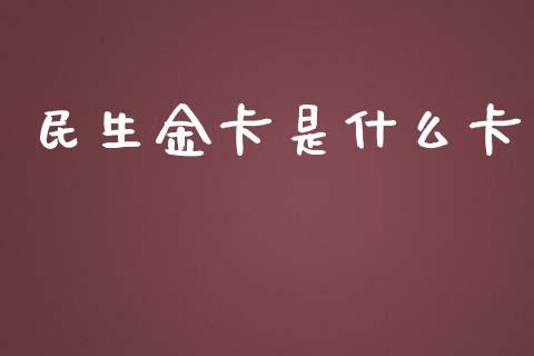 民生金卡是什么卡_https://wap.sdxiaoxijinshu.com_金融_第1张