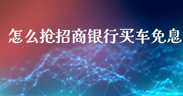 怎么抢招商银行买车免息_https://wap.sdxiaoxijinshu.com_理财_第1张