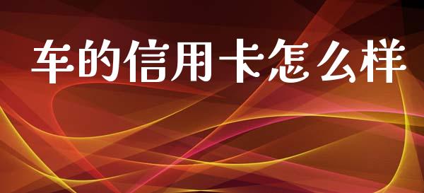 车的信用卡怎么样_https://wap.sdxiaoxijinshu.com_金融_第1张