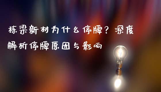 栋梁新材为什么停牌？深度解析停牌原因与影响_https://wap.sdxiaoxijinshu.com_金融_第1张