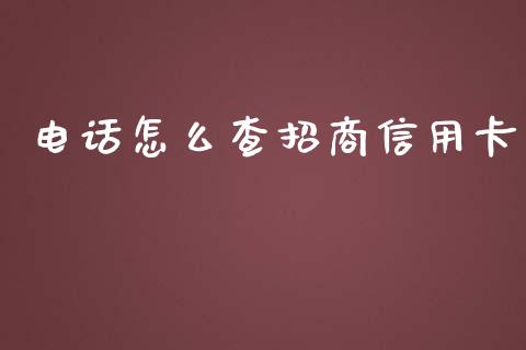 电话怎么查招商信用卡_https://wap.sdxiaoxijinshu.com_金融_第1张