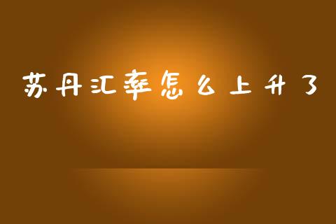 苏丹汇率怎么上升了_https://wap.sdxiaoxijinshu.com_财经_第1张