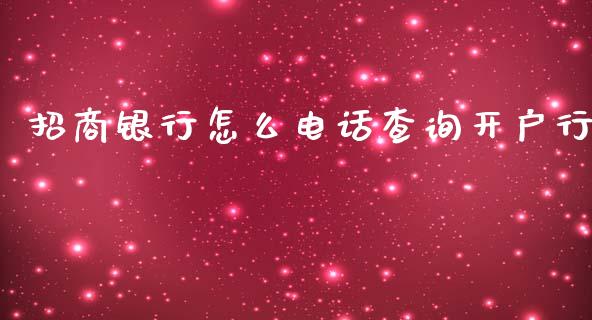 招商银行怎么电话查询开户行_https://wap.sdxiaoxijinshu.com_金融_第1张