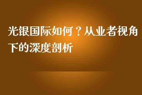 光银国际如何？从业者视角下的深度剖析_https://wap.sdxiaoxijinshu.com_期货_第1张