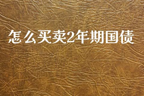 怎么买卖2年期国债_https://wap.sdxiaoxijinshu.com_期货_第1张