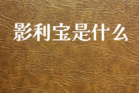 影利宝是什么_https://wap.sdxiaoxijinshu.com_财经_第1张