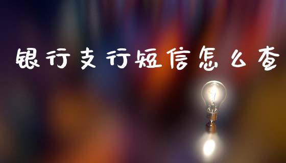 银行支行短信怎么查_https://wap.sdxiaoxijinshu.com_金融_第1张