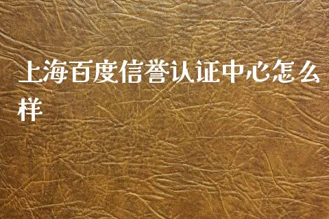 上海百度信誉认证中心怎么样_https://wap.sdxiaoxijinshu.com_金融_第1张