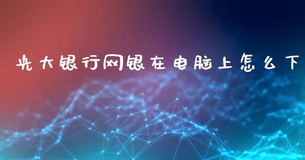 光大银行网银在电脑上怎么下_https://wap.sdxiaoxijinshu.com_金融_第1张