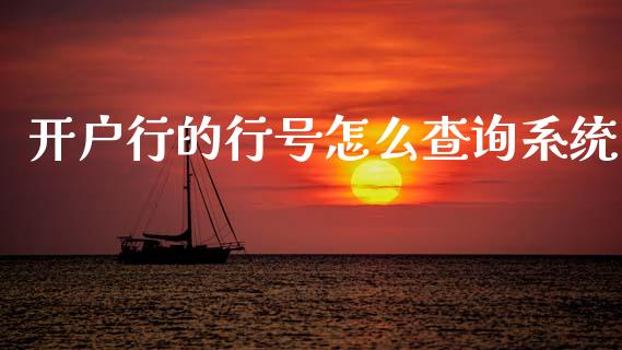 开户行的行号怎么查询系统_https://wap.sdxiaoxijinshu.com_财经_第1张