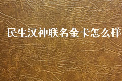 民生汉神联名金卡怎么样_https://wap.sdxiaoxijinshu.com_金融_第1张