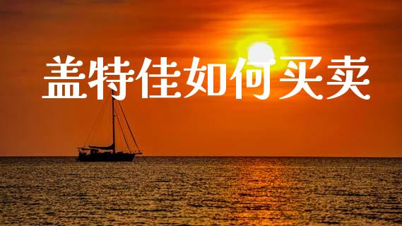 盖特佳如何买卖_https://wap.sdxiaoxijinshu.com_财经_第1张