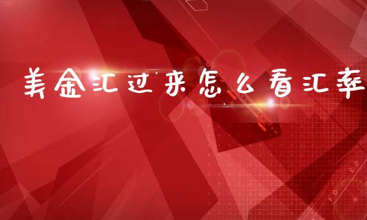美金汇过来怎么看汇率_https://wap.sdxiaoxijinshu.com_财经_第1张