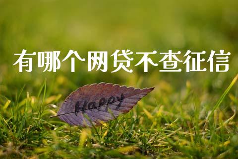 有哪个网贷不查征信_https://wap.sdxiaoxijinshu.com_理财_第1张