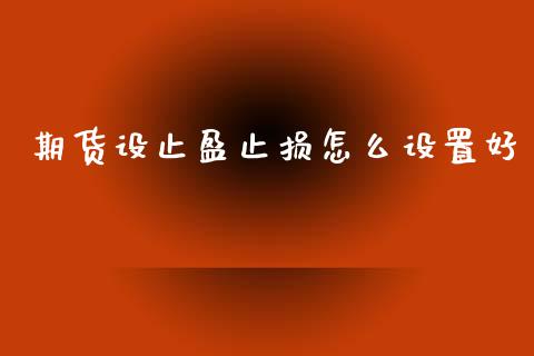 期货设止盈止损怎么设置好_https://wap.sdxiaoxijinshu.com_期货_第1张