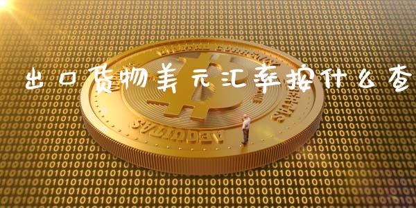 出口货物美元汇率按什么查_https://wap.sdxiaoxijinshu.com_期货_第1张