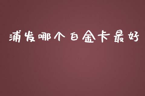 浦发哪个白金卡最好_https://wap.sdxiaoxijinshu.com_理财_第1张