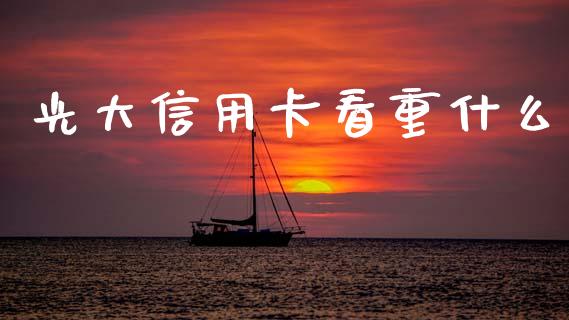 光大信用卡看重什么_https://wap.sdxiaoxijinshu.com_理财_第1张