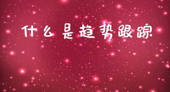 什么是趋势跟踪_https://wap.sdxiaoxijinshu.com_期货_第1张