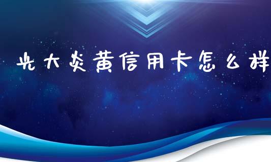 光大炎黄信用卡怎么样_https://wap.sdxiaoxijinshu.com_金融_第1张