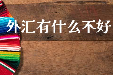 外汇有什么不好_https://wap.sdxiaoxijinshu.com_财经_第1张
