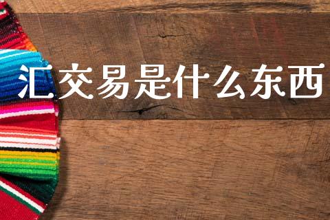 汇交易是什么东西_https://wap.sdxiaoxijinshu.com_金融_第1张