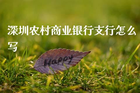 深圳农村商业银行支行怎么写_https://wap.sdxiaoxijinshu.com_金融_第1张