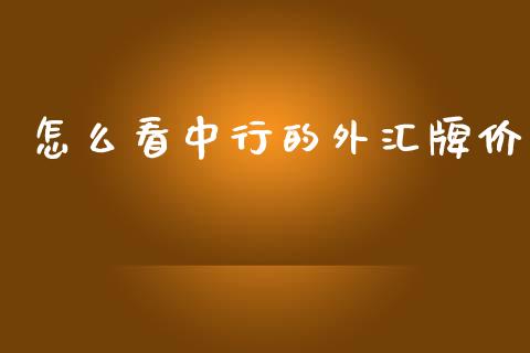 怎么看中行的外汇牌价_https://wap.sdxiaoxijinshu.com_理财_第1张