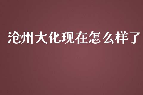 沧州大化现在怎么样了_https://wap.sdxiaoxijinshu.com_金融_第1张
