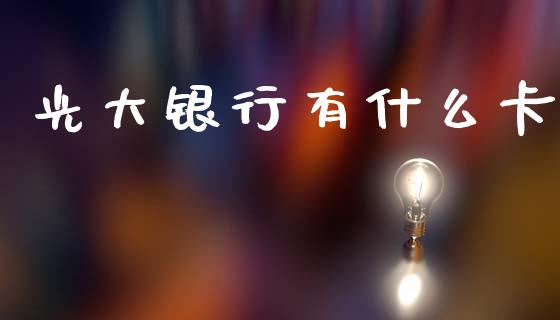 光大银行有什么卡_https://wap.sdxiaoxijinshu.com_金融_第1张