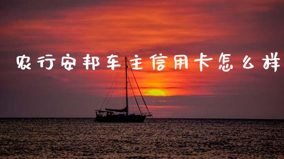 农行安邦车主信用卡怎么样_https://wap.sdxiaoxijinshu.com_金融_第1张