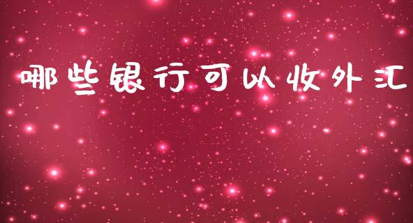 哪些银行可以收外汇_https://wap.sdxiaoxijinshu.com_财经_第1张