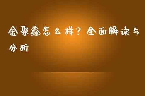 金聚鑫怎么样？全面解读与分析_https://wap.sdxiaoxijinshu.com_理财_第1张