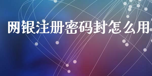 网银注册密码封怎么用_https://wap.sdxiaoxijinshu.com_金融_第1张
