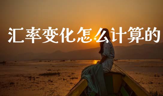 汇率变化怎么计算的_https://wap.sdxiaoxijinshu.com_财经_第1张