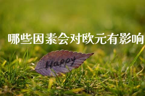 哪些因素会对欧元有影响_https://wap.sdxiaoxijinshu.com_财经_第1张