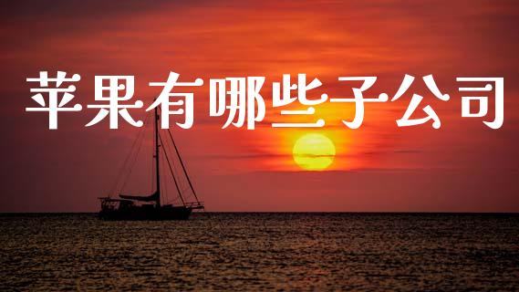 苹果有哪些子公司_https://wap.sdxiaoxijinshu.com_金融_第1张