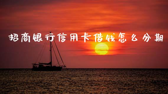 招商银行信用卡借钱怎么分期_https://wap.sdxiaoxijinshu.com_财经_第1张