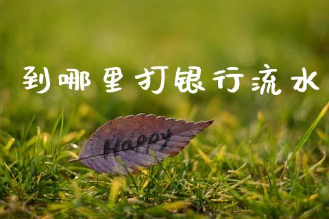到哪里打银行流水_https://wap.sdxiaoxijinshu.com_金融_第1张