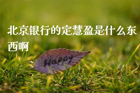 北京银行的定慧盈是什么东西啊_https://wap.sdxiaoxijinshu.com_金融_第1张